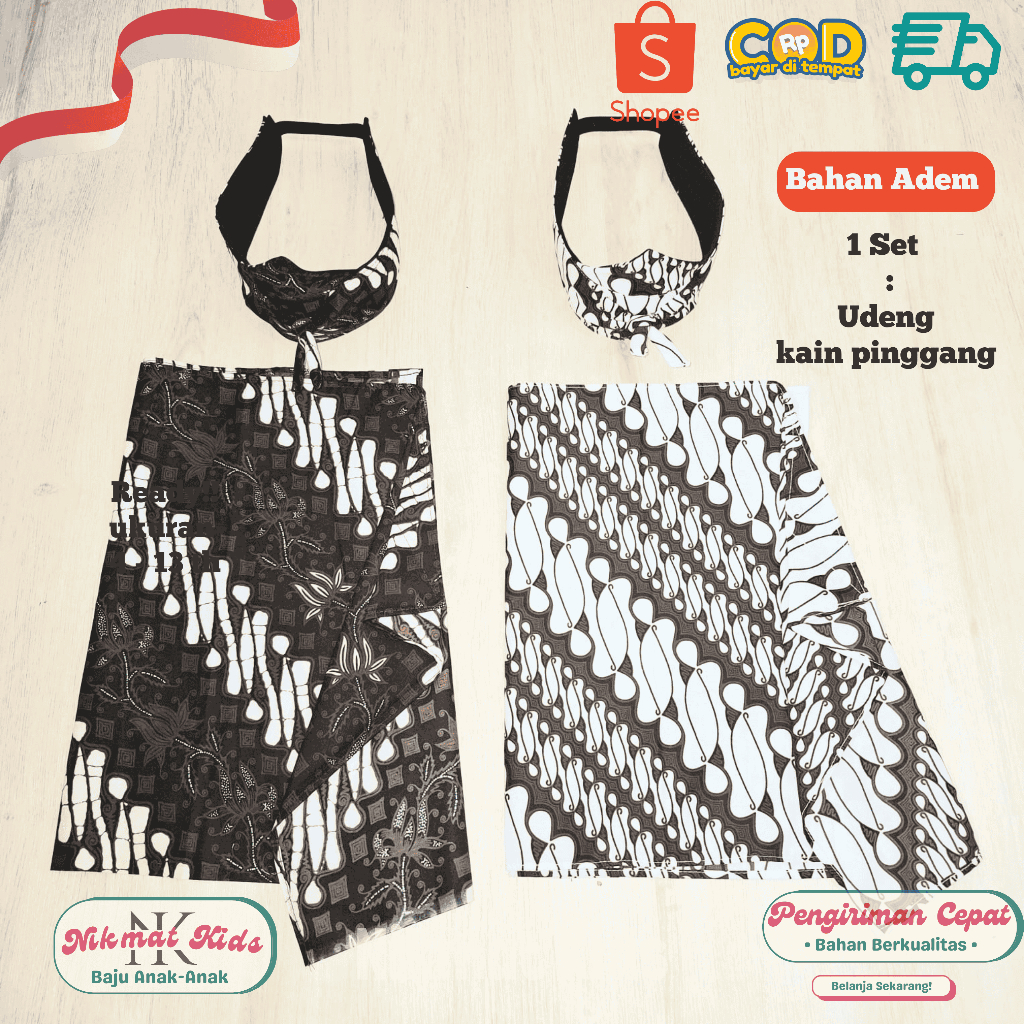 udeng sunda anak ikat kepala sunda kain pinggang asesoris adat sunda murah tradisonal kdm