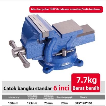 rofiksanjaya344 Catok Clamp 6'' / catok paron / Ragum Klem / Catok Meja / Bench Vise / Ragum Tanggem
