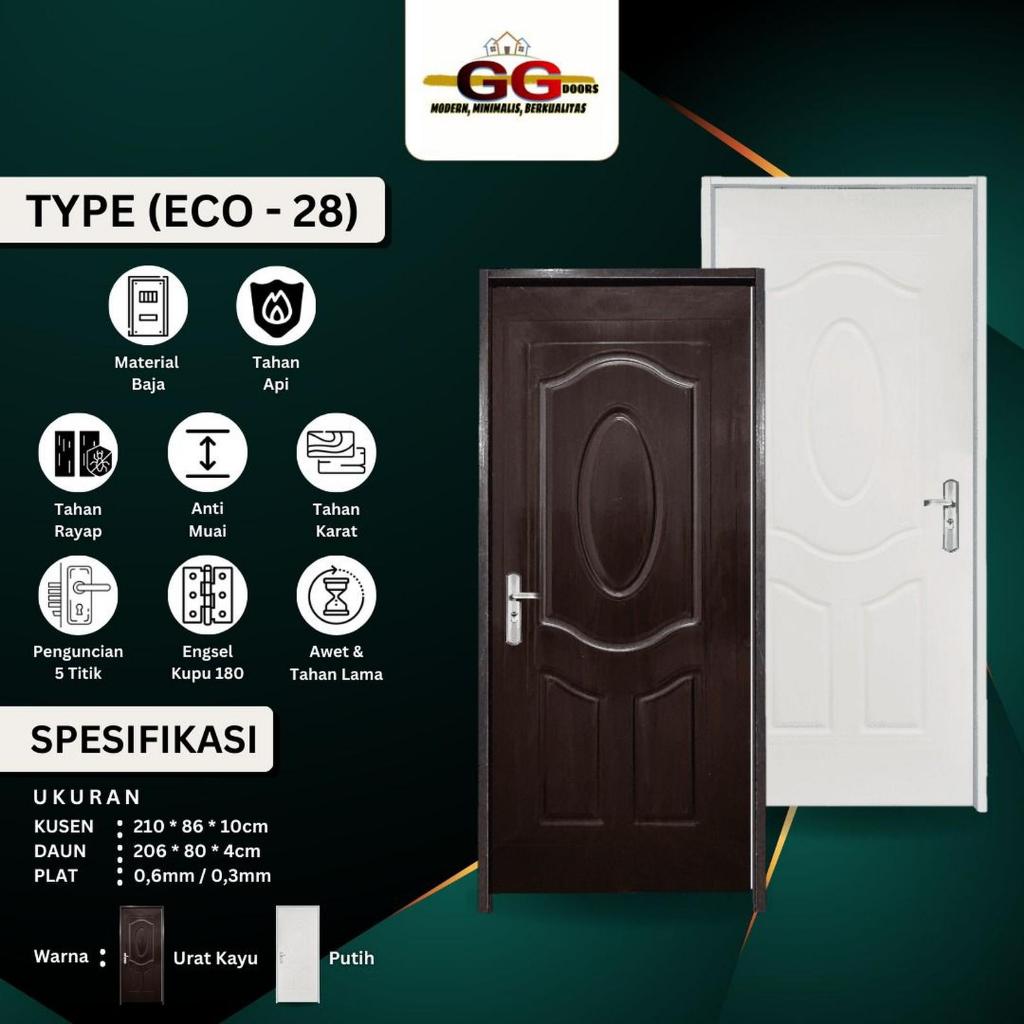 Pintu Baja GG | Pintu Kamar 86x210 ECO 28 | GG Door