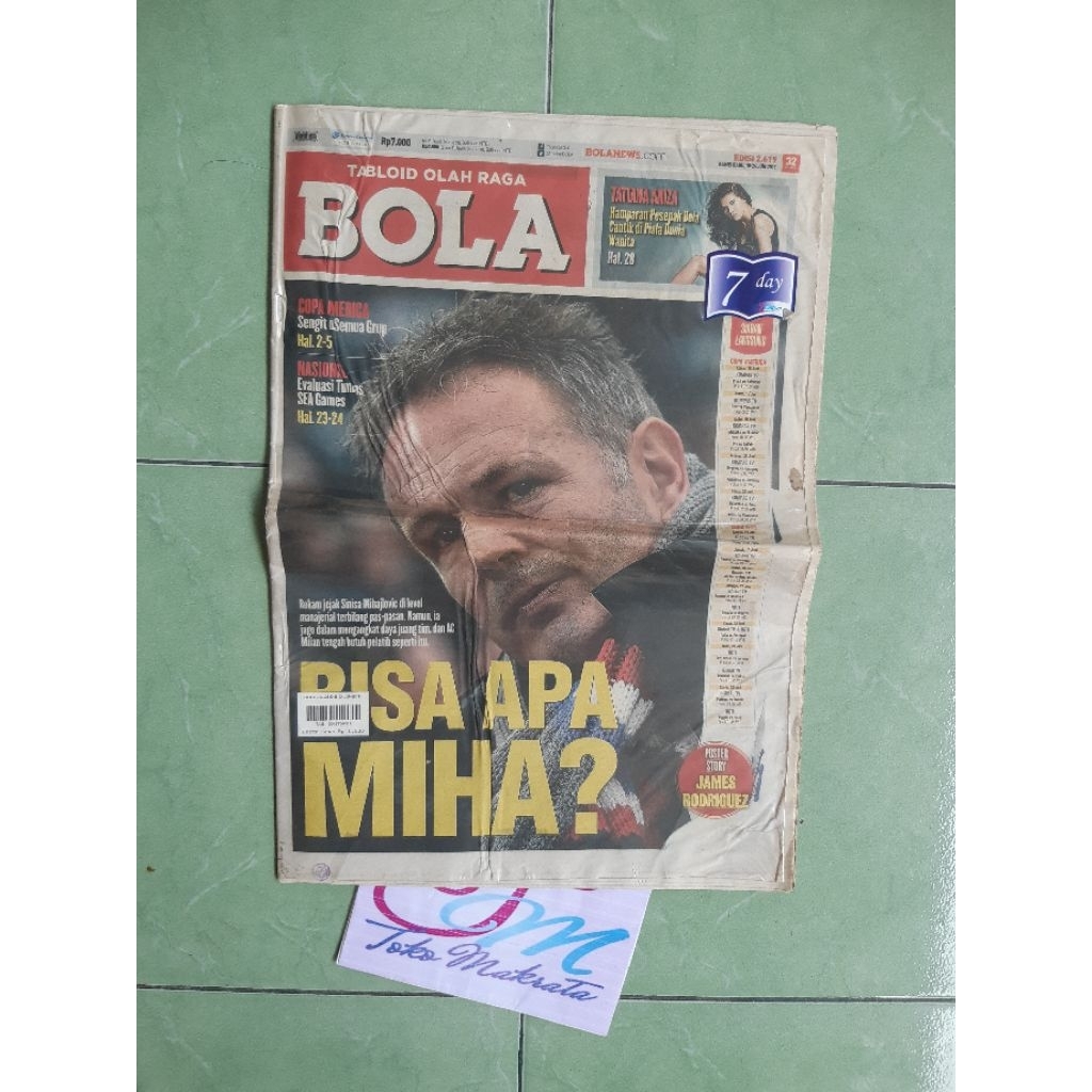koran tabloid olahraga BOLA judul BISA APA MIHA?