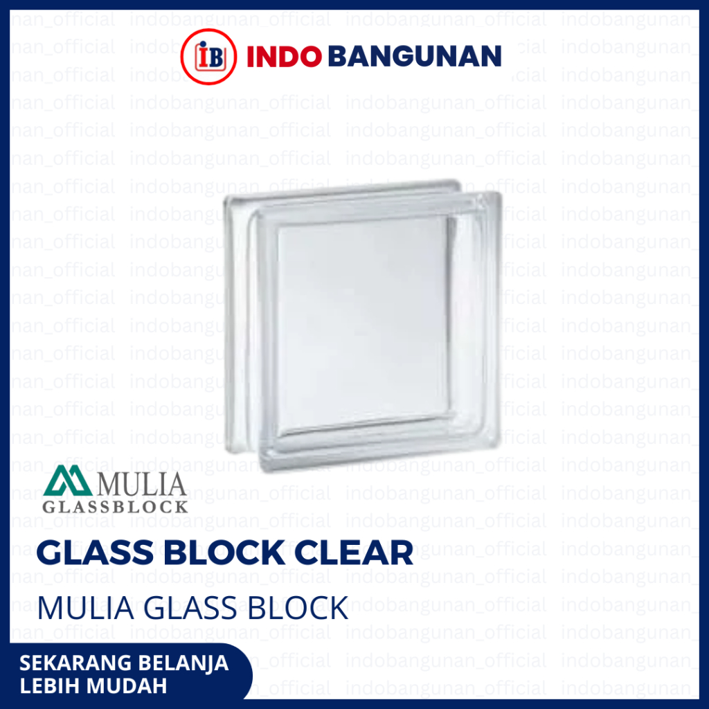 GLASS BLOCK MULIA CLEAR / GLASSBLOCK DINDING - Satuan