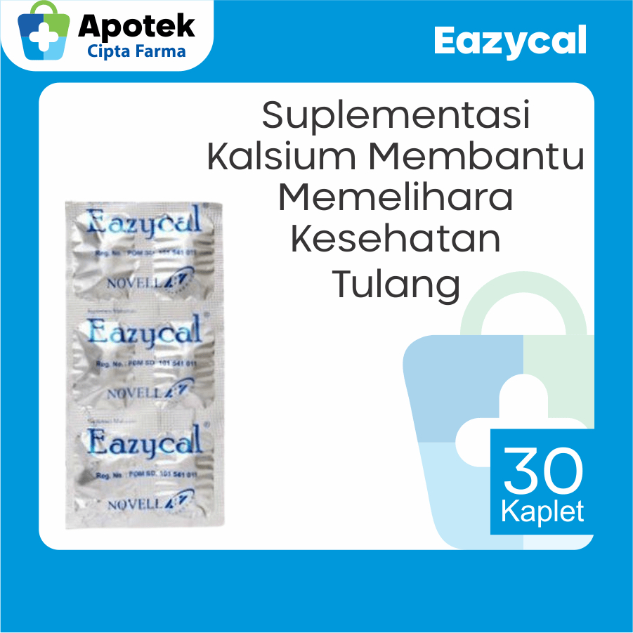 Eazycal 6 Kaplet Easycal Eazycall Ibu Hamil Vitamin Kalsium Untuk Ibu Hamil dan Ibu Menyusui Supleme