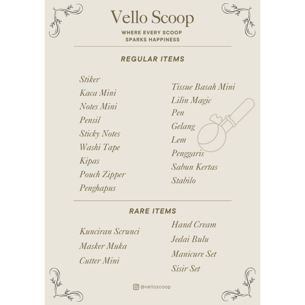 Mystery Scoop Order - Barang lucu dan Menarik by velloscoop