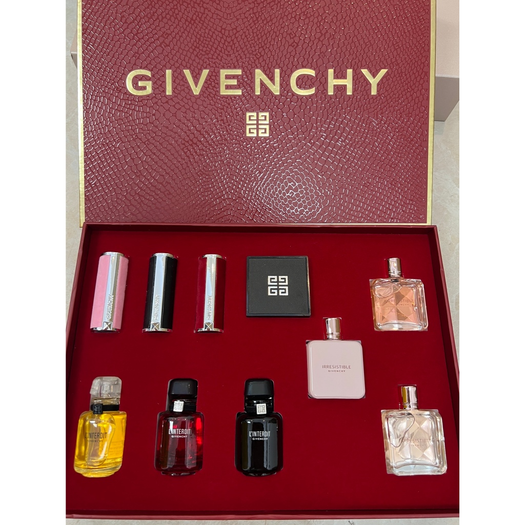 Original Givenchy Exclusive Luxury Gift Set — L’Interdit & Irresistible Perfume + Le Rouge Lipstick 
