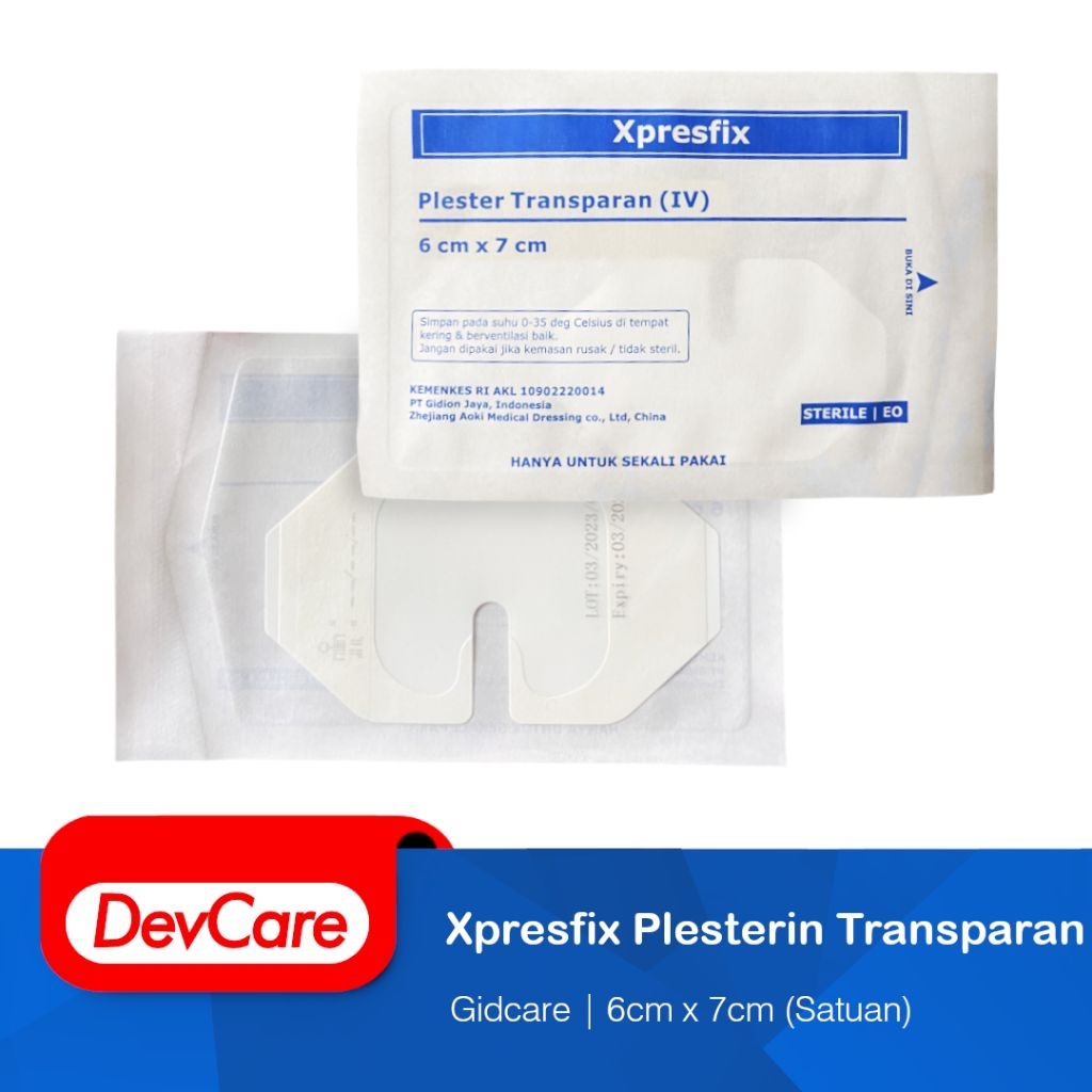 Plester Infus IV Catheter Anti Air Transparan XPRESFIX Untuk Dewasa Anak Ecer/Satuan