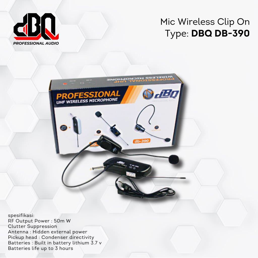 Mic Microphone Wireless DBQ DB-390 / Mic Bando DBQ