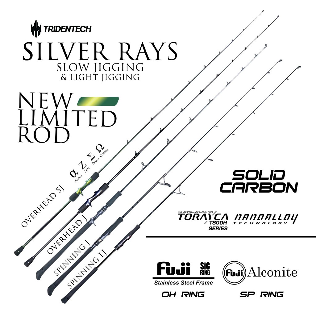Joran Tridentech Silver Rays Limited Carbon Solid | Joran Light Jigging | Joran Slow Jigging