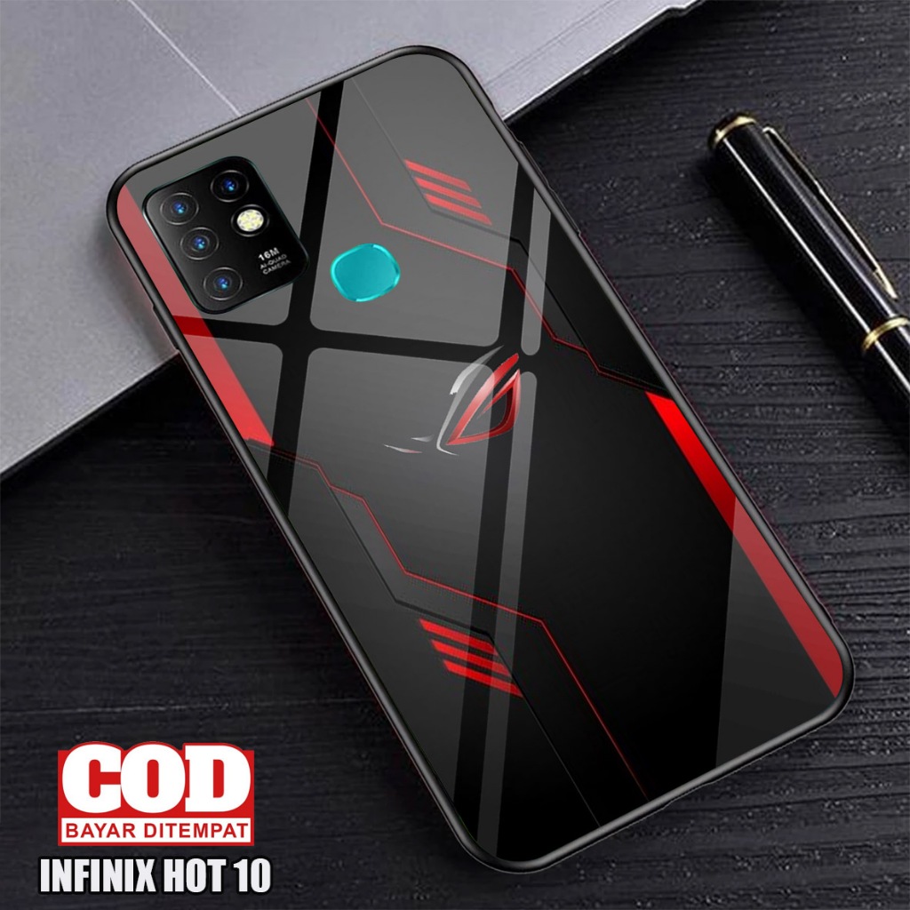 Case Kilau Glossy INFINIX HOT 10 Terbaru - Hardcase Softcase Fashion Casing GAMERS ASUS ROG - Casing