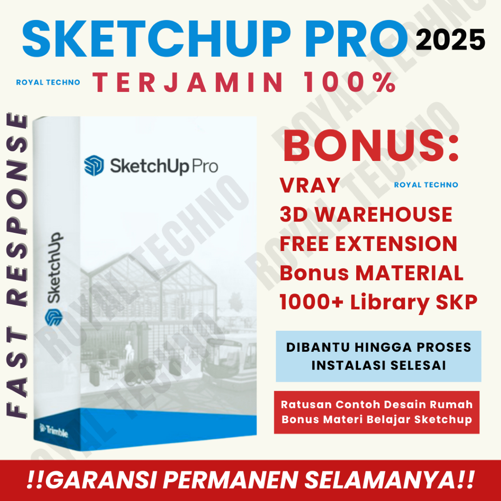 Sketchup 2021 2022 2023 2024 2025 + Vray terbaru full version