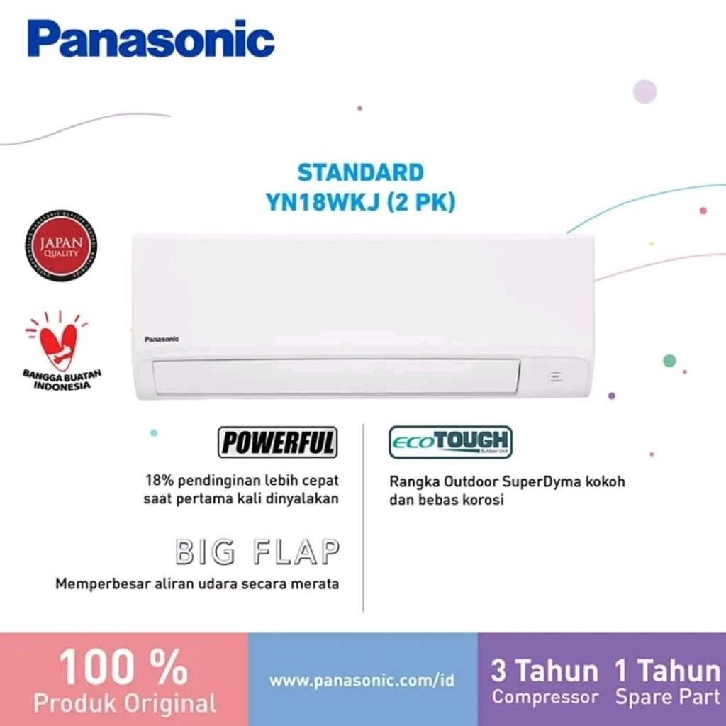 AC 2pk Panasonic CS/CU-YN18WKJ | 2 pk YN18 18WKJ std CUYN18WKJ