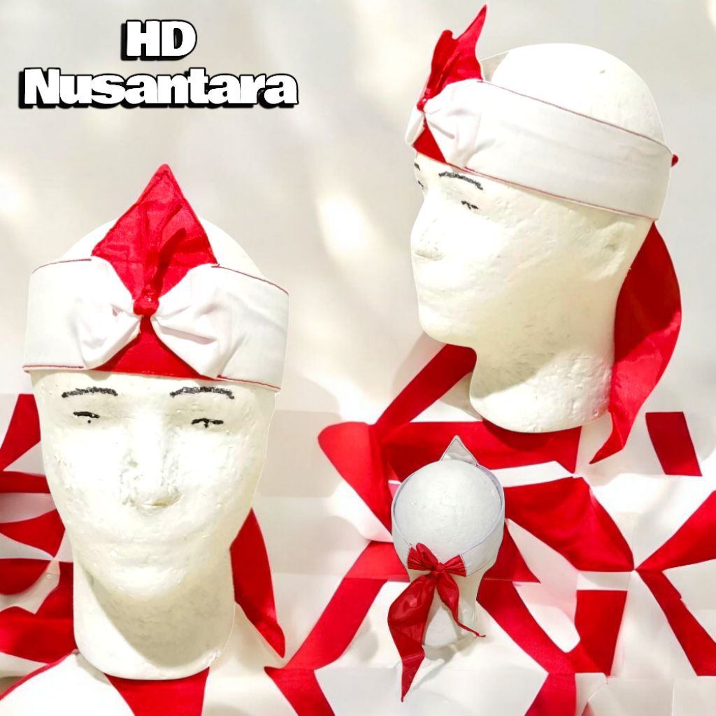 Ikat Kepala Merah Putih HD Nusantara – Aksesoris Tradisional Nasionalisme Bahan Premium