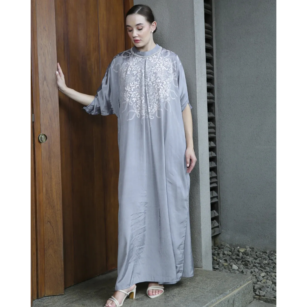 Batik Huza Kaftan Batik Kaftan Aquelyna-Grey
