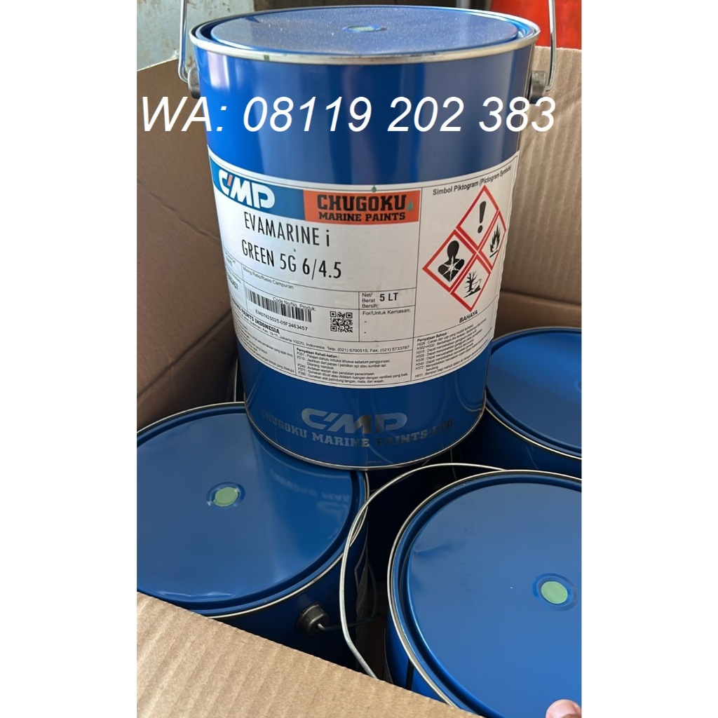 Chugoku Evamarine green Munsell 5G6/4.5 @5L gloss, Evamarine i Finish, Chugoku Paint