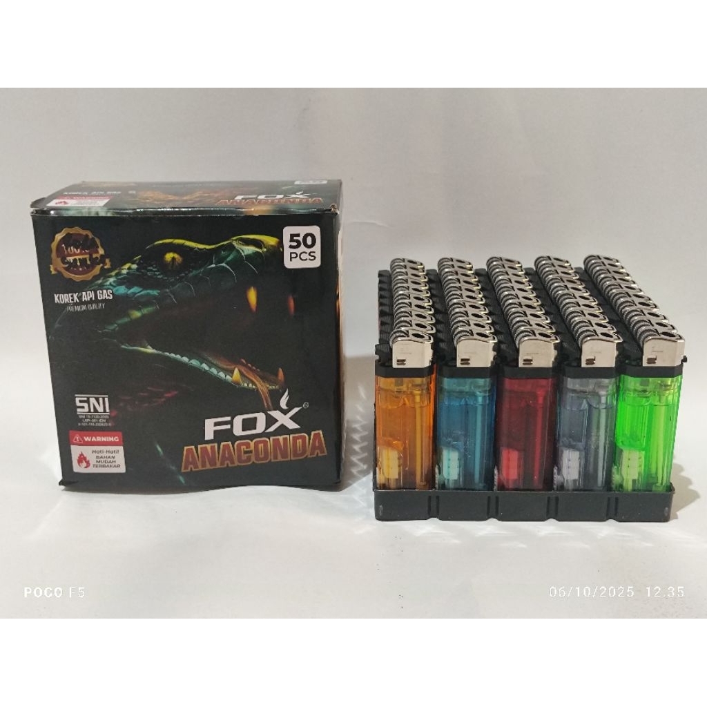 korek api gas senter Merk fox