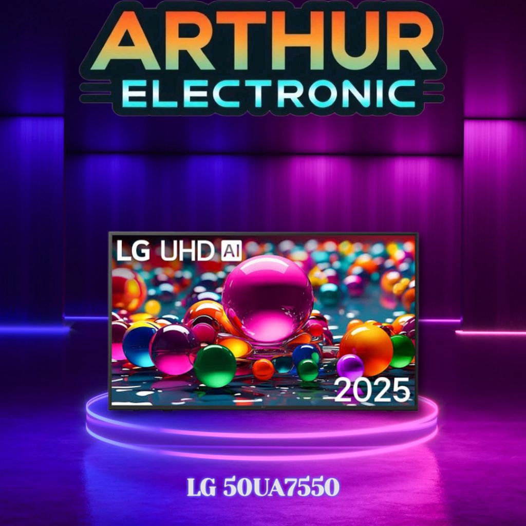 LG 50UA7550 Smart TV AI Uhd 4K 50 Inch HDR10 Pro Alpha 7 Gen 8 -50UA7550PSA / 50UA 7550