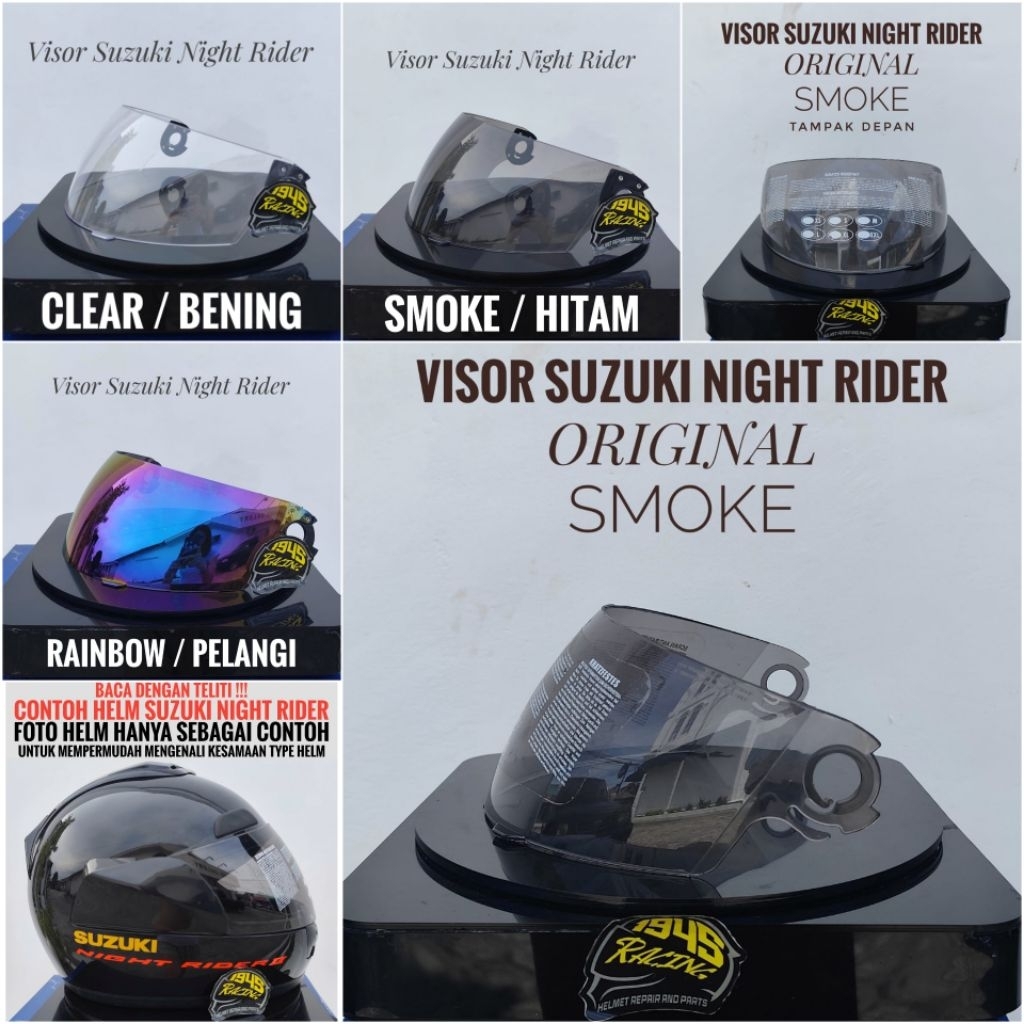 Kaca helm suzuki Night rider Original 100% / Visor helm fullface suzuki Night Rider Suzuki NR