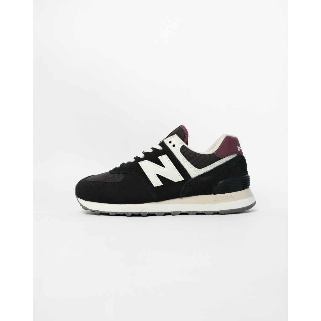 SEPATU SNEAKERS LIFESTYLE NB W 574 - WHITE BLACK BURGUNDY [WL574WBE] ORIGINAL
