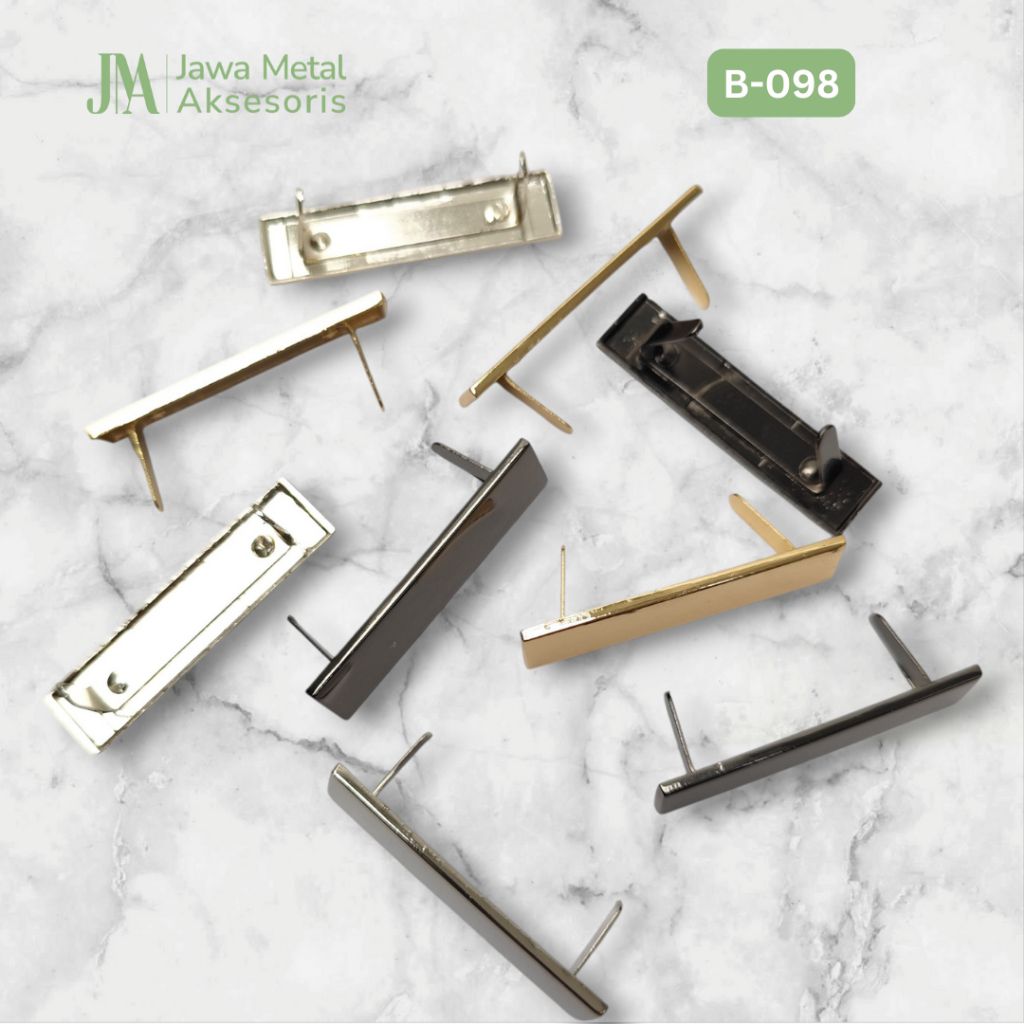 Plat Label Polos Custom Hijab Fashion Tas Laser Nama Merk Brand Alloy Premium JMA Plat Label B-098