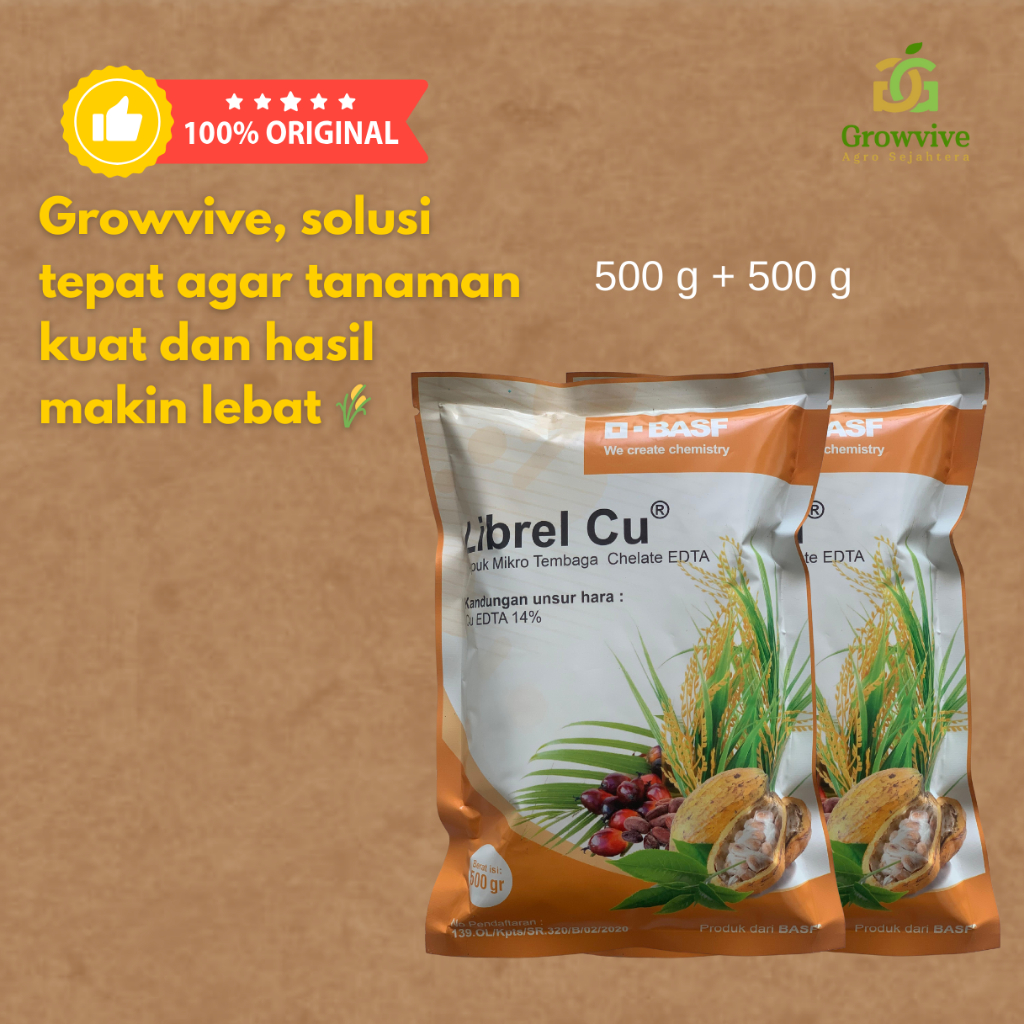Pupuk Mikro Librel Cu 1 Kg (2 x 500 gram)