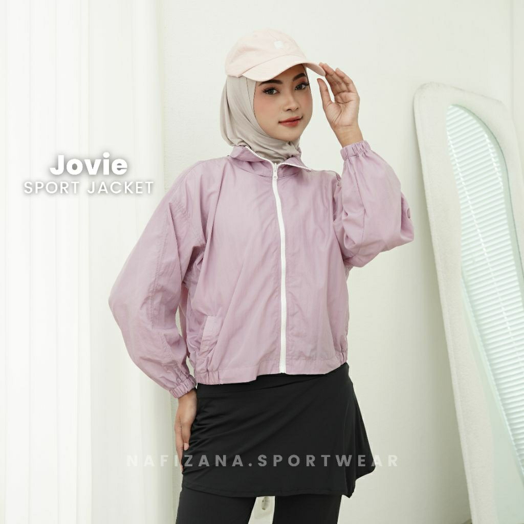 Nafizana - Jovie Sport Jaket / Jaket Olahraga Parasut / Jaket Lari / Jaket Wanita Parasut
