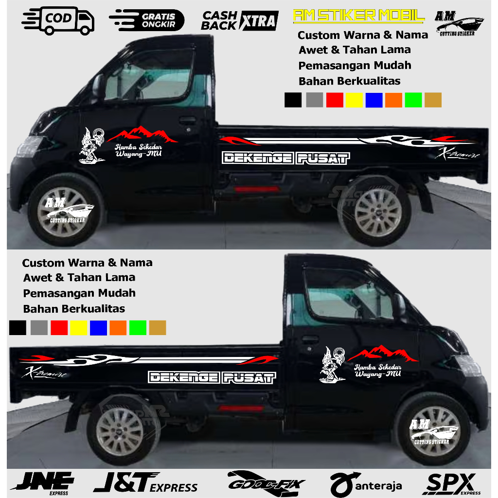 Stiker Cutting Mobil Pickup Grandmax Stiker Striping List Grandmax Stiker Variasi Bodi Samping Picku