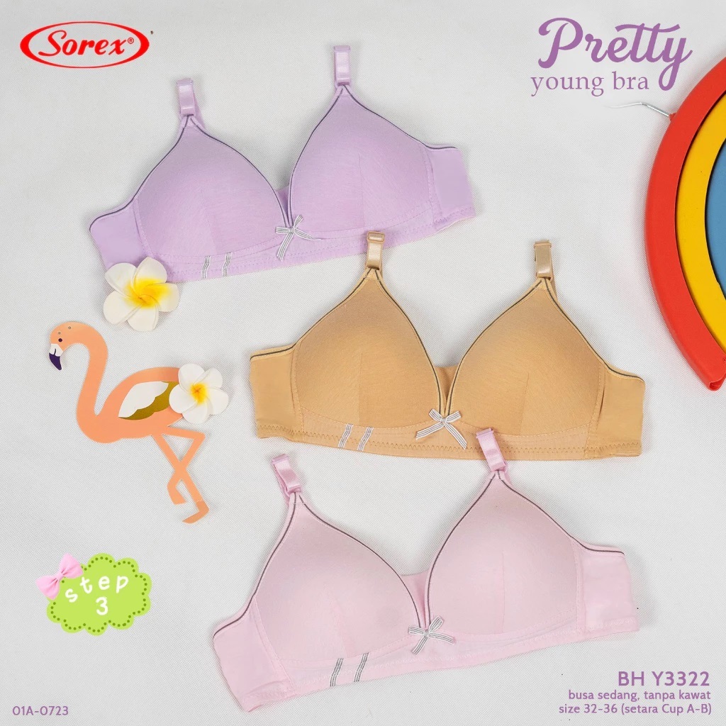 Bra Sorex Young Y3322  BH Busa Tipis Remaja Step 3  Bh sorex busa remaja y 3322 - Dyarshop