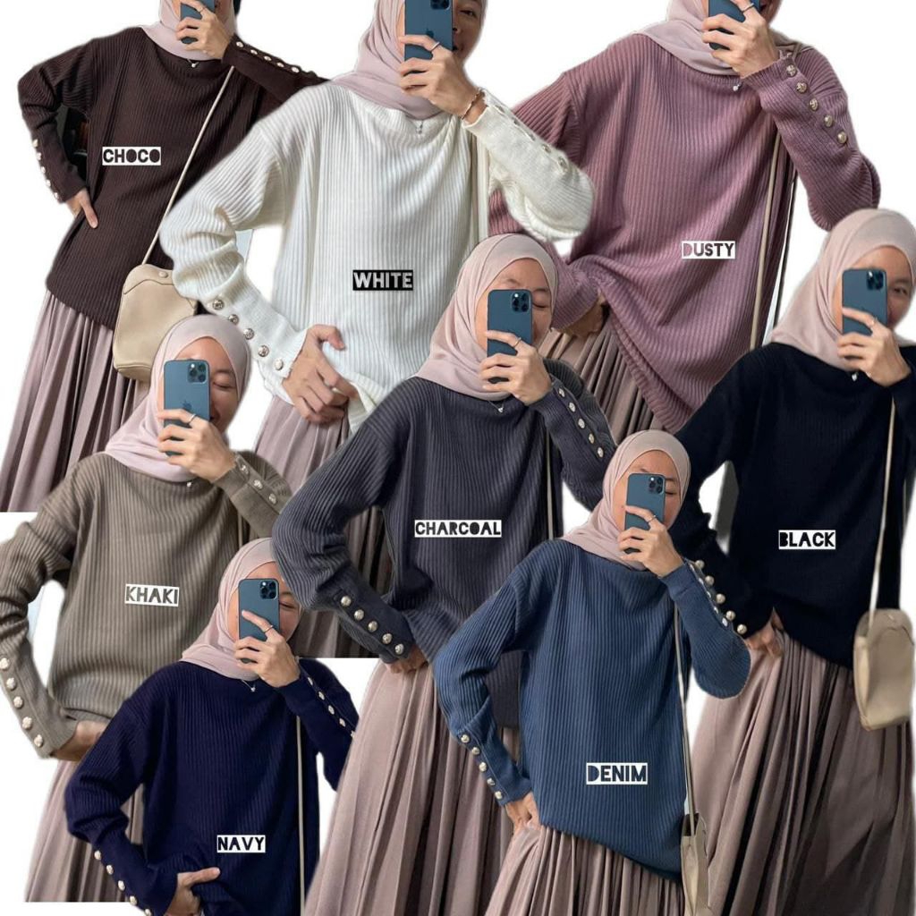 [ ISTME BLOUSE OVERSIZED ] baju blouse rajut premium rajut atasan untuk perempuan oversized baju wan