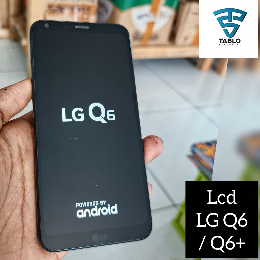 Lcd plus frame LG Q6 ori copotan hp