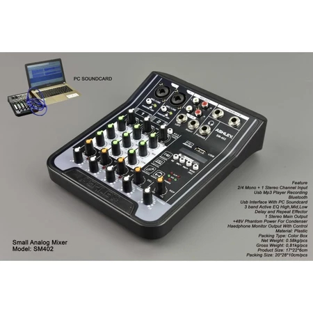 SUPER MURAH Mixer 4 Channel Ashley SM402 ORIGINAL
