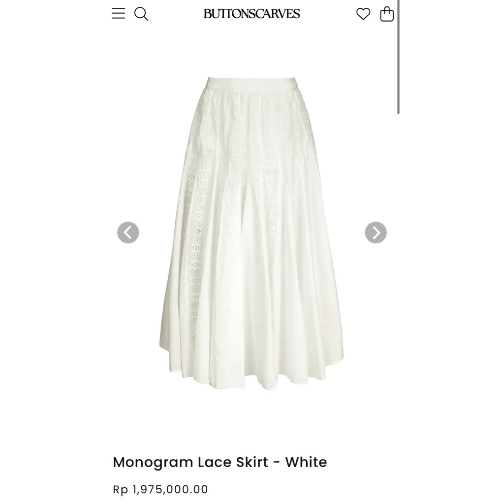 New monogram lace skirt buttonscarves size XXL(bukan barang as is)
