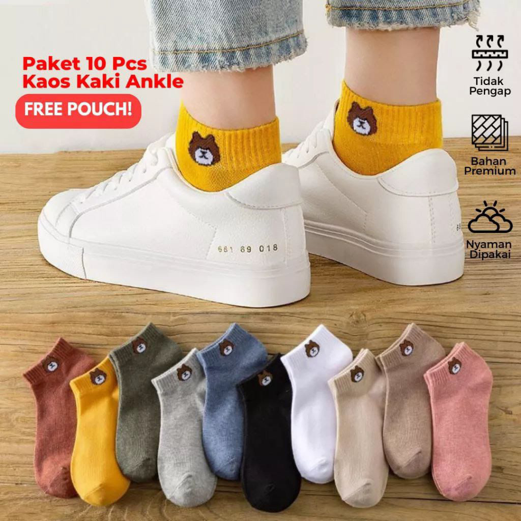 KAOS KAKI PENDEK BERUANG PANDA PRIA WANITA