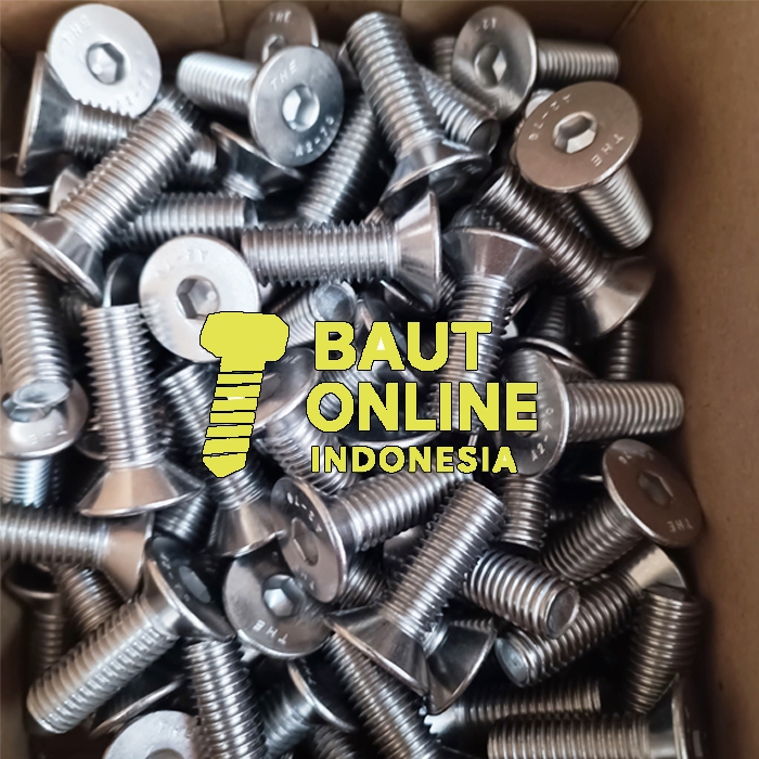 M8x30 Baut Countersunk L Verseng Stainless Steel 304