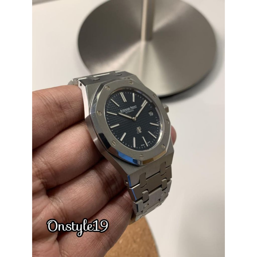 JAM TANGAN AP ROYAL OAK DIAL BLUE EXTRA THIN AUTOMATIC SWISS