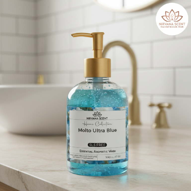 Sabun Cair Mandi 500ml SLS Free Segar | Body Wash Sabun Cair Aroma Molto Blue | Sabun Mandi Grosir W