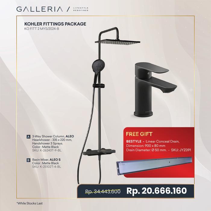 Kohler Aleo Black Fittings / Kohler Paket Shower Aleo