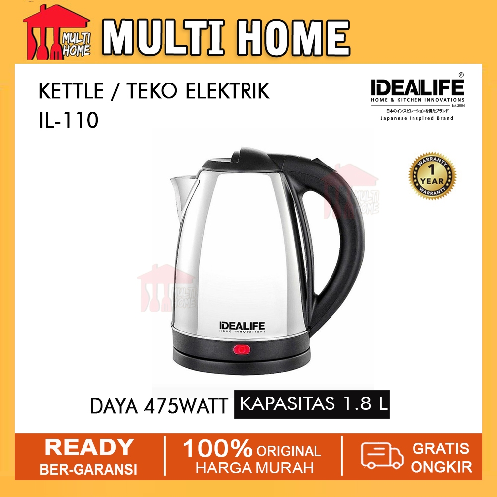 Electric Kettle Idealife IL-110 Teko Listrik Low Watt
