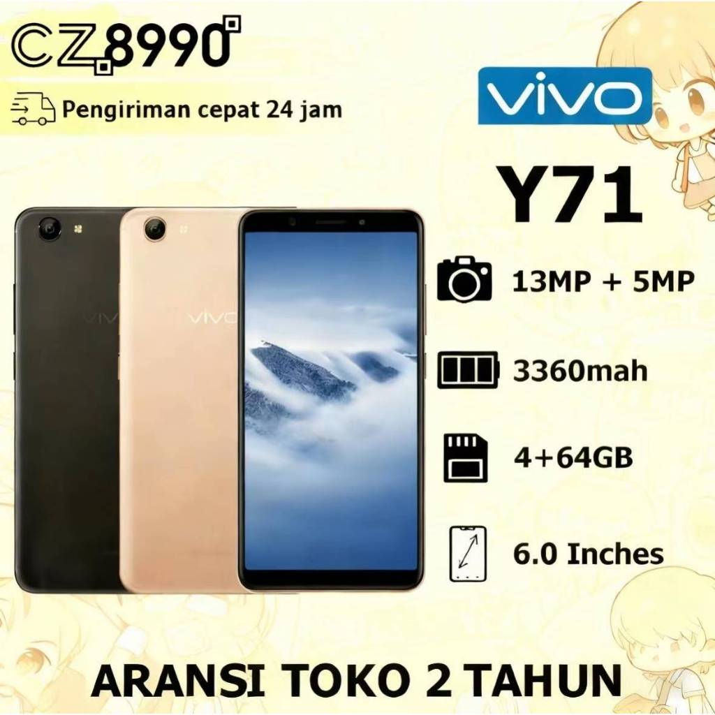 hp VIVO Y66 Y71 RAM 4+64GB 6+128GB 4GLTE dual sim smartphone
