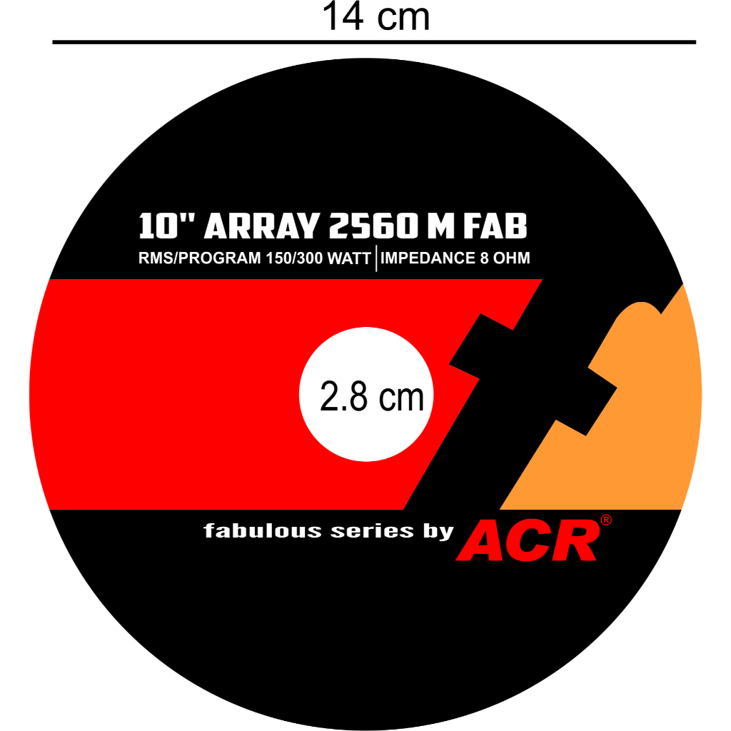 STIKER MAGNET SPEAKER ACR FABULOUS 10 IN 2560 DIAMETER 15CM