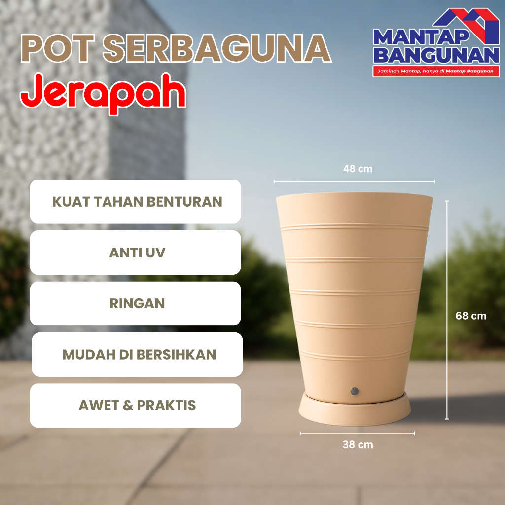 Pot Plastik Tanaman Serbaguna Jerapah / Pot Bunga Jerapah Anti Pecah