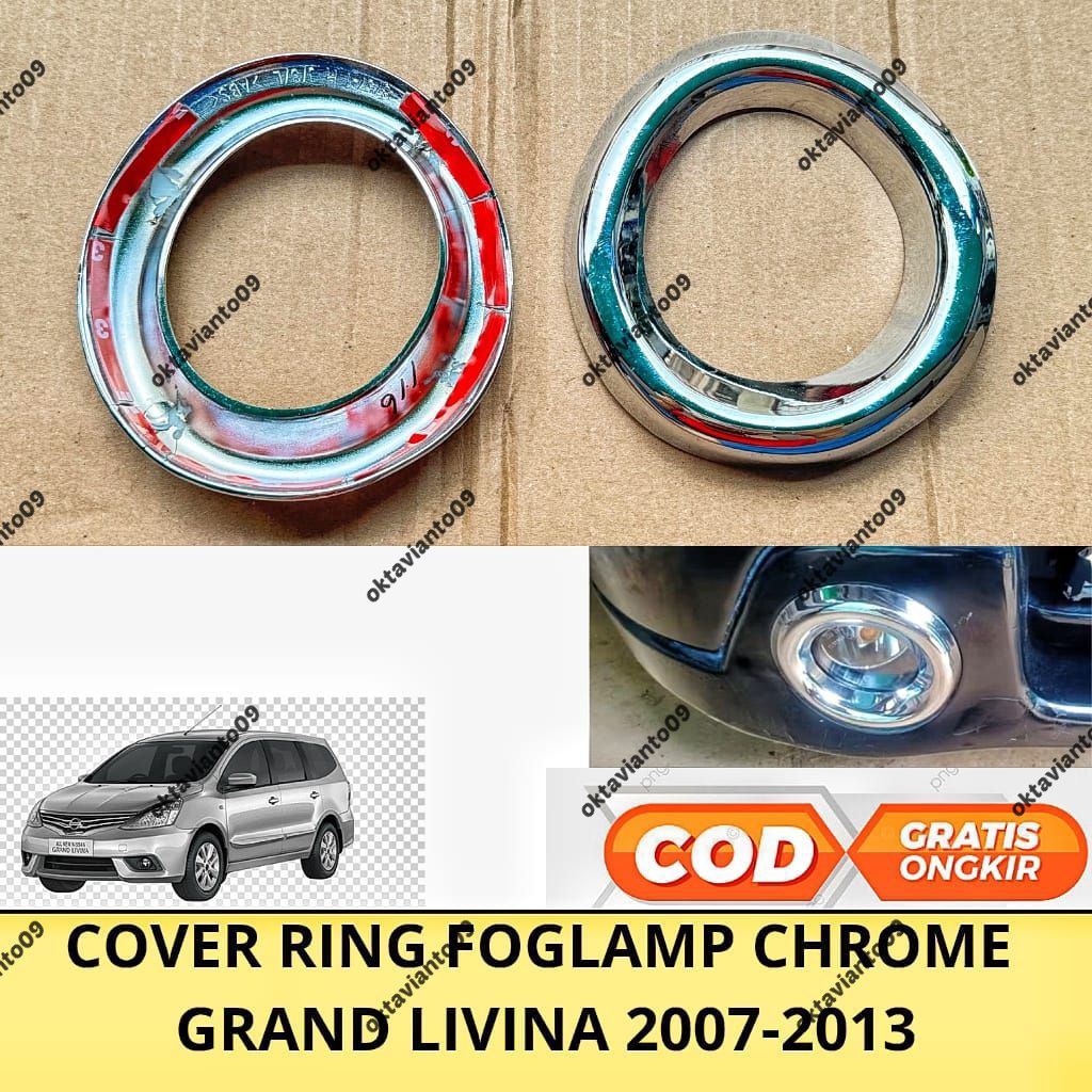 Cover Ring foglamp Grand Livina 2007 2008 2009 2010 2011 2012 2013 Chrome