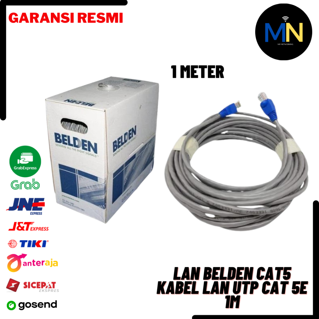 Kabel LAN UTP Cat 5e 1m Kabel UTP Cat5e Panjang 1 Meter