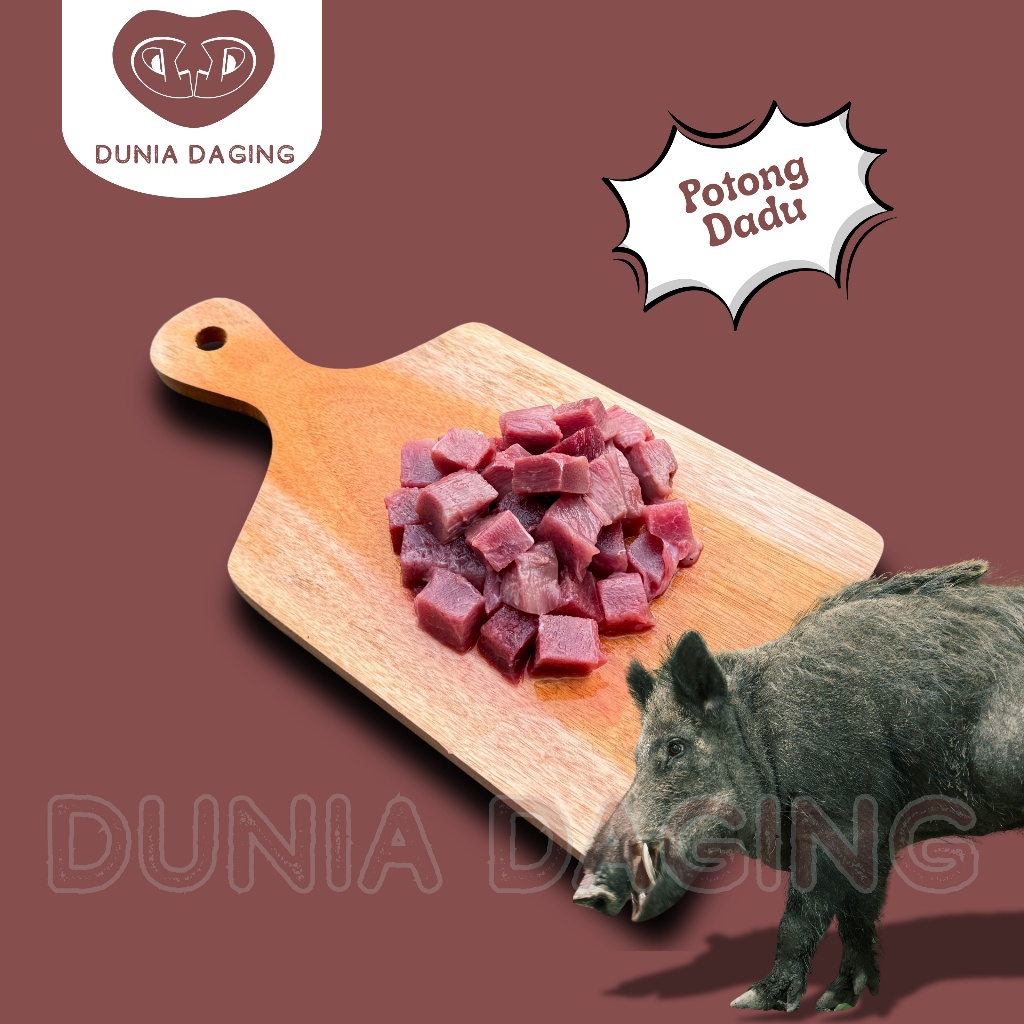 Daging Celeng - POTONG DADU - Daging Babi Hutan - 1kg