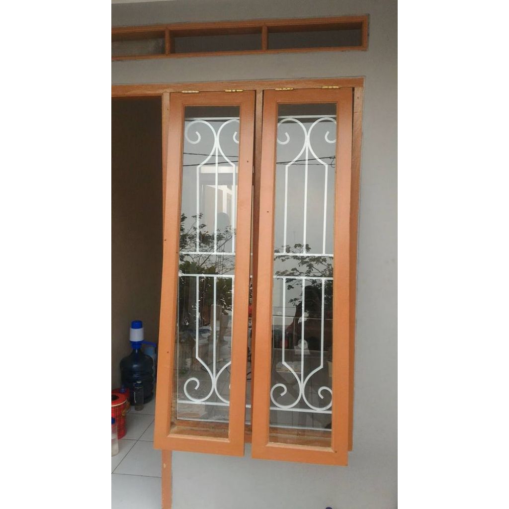 teralis jendela minimalis pengaman rumah anti maling ukuran 95×25/ besi kuat tahan lama di lapisi ca