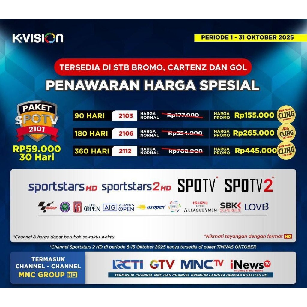 PAKET SPORT K VISION K VISION motorGP proses super cepat