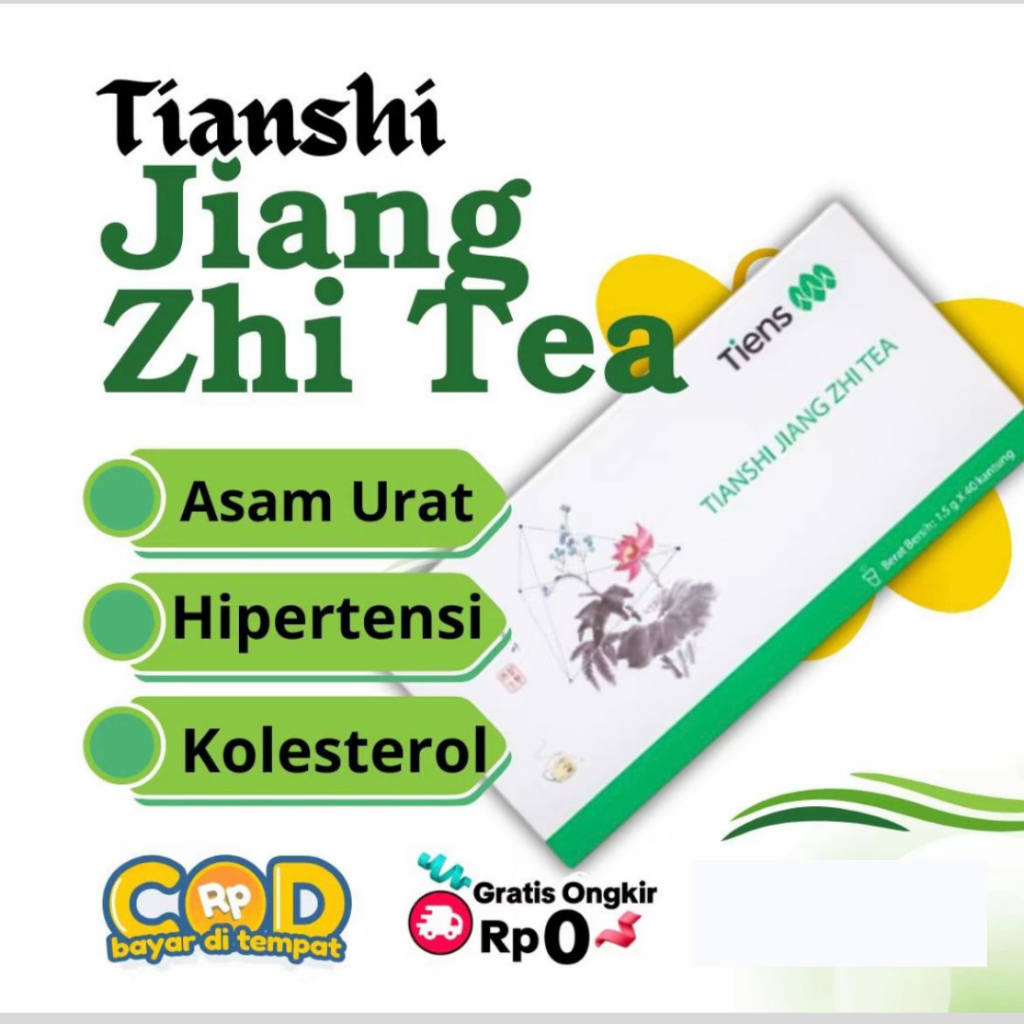 JIANG ZHI TEA TIENS OBAT HERBAL ASAM URAT TEH UNTUK ASAM URAT, HIPERTENSI & KOLESTROL TINGGI