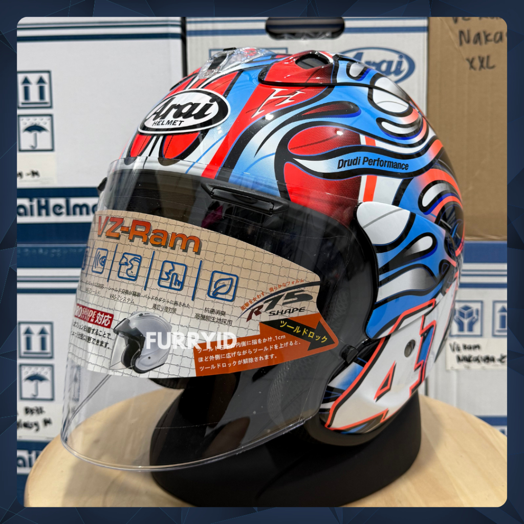 HELM HALF FACE ARA! VZRAM HAGA RAINBOW