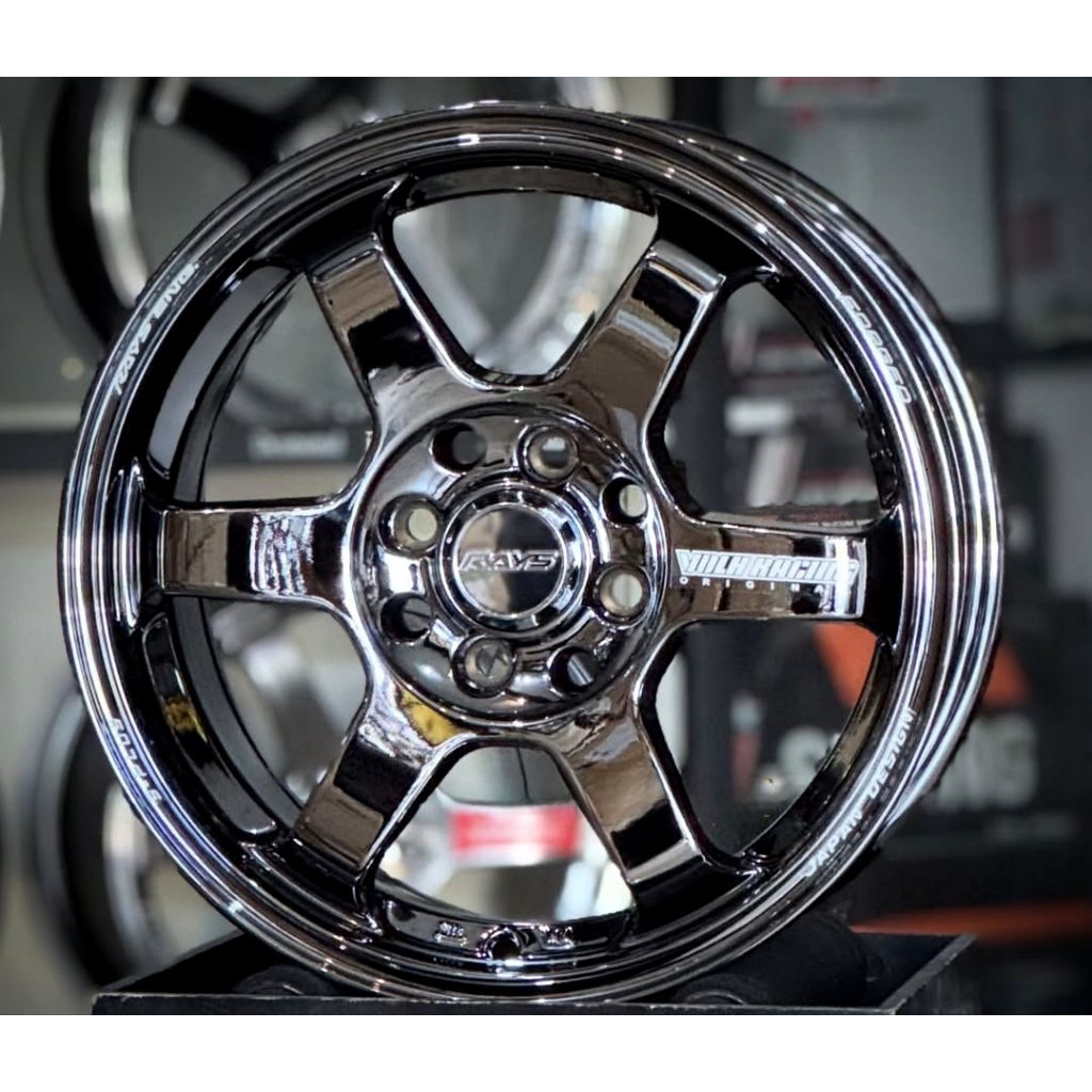 velg te37 r15 black chrome lebar 7 velg racing ring 15 Avanza Xenia Livina velg mobil r15 Wuling bin
