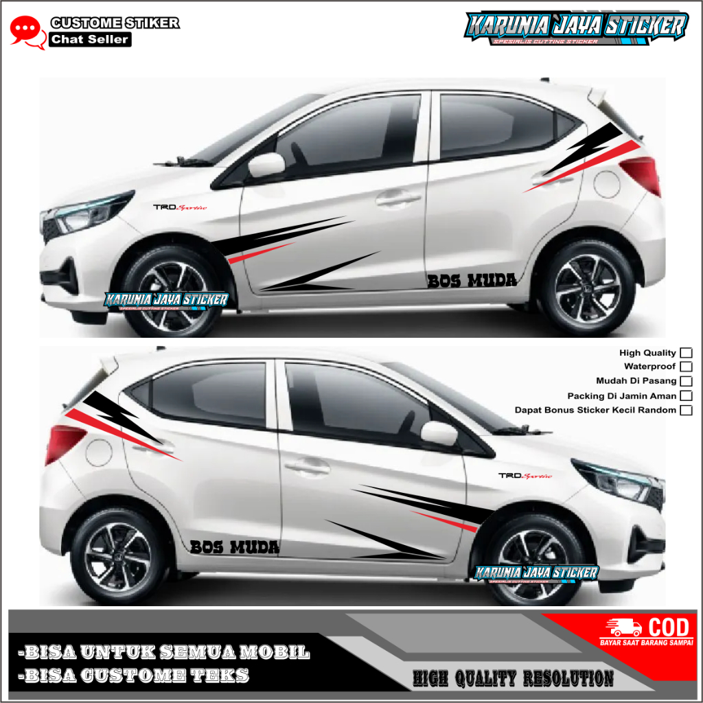 [COD]STICKER BRIO STIKER BRIO  STICKER MOBIL BRIO STICKER VARIASI MOBIL BRIO STICKER HONDA BRIO