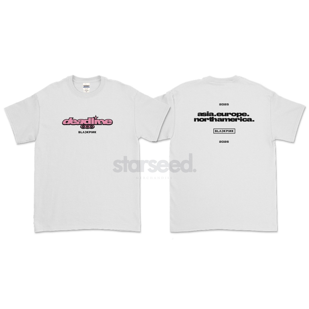 BLACKPINK - DEADLINE TOUR 2025-2026 T-SHIRT (DEPAN BELAKANG)