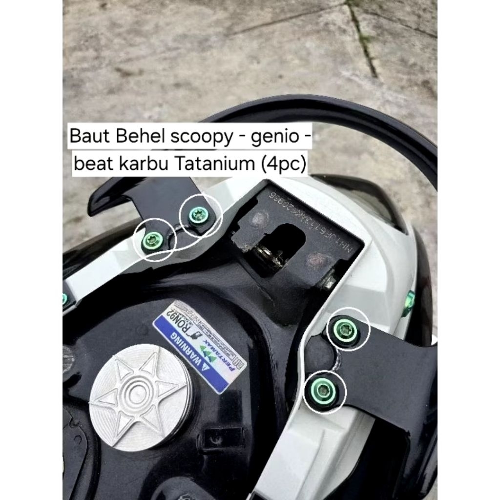 Baut Behel Honda beat karbu scoopy genio Titanium original Vietnam